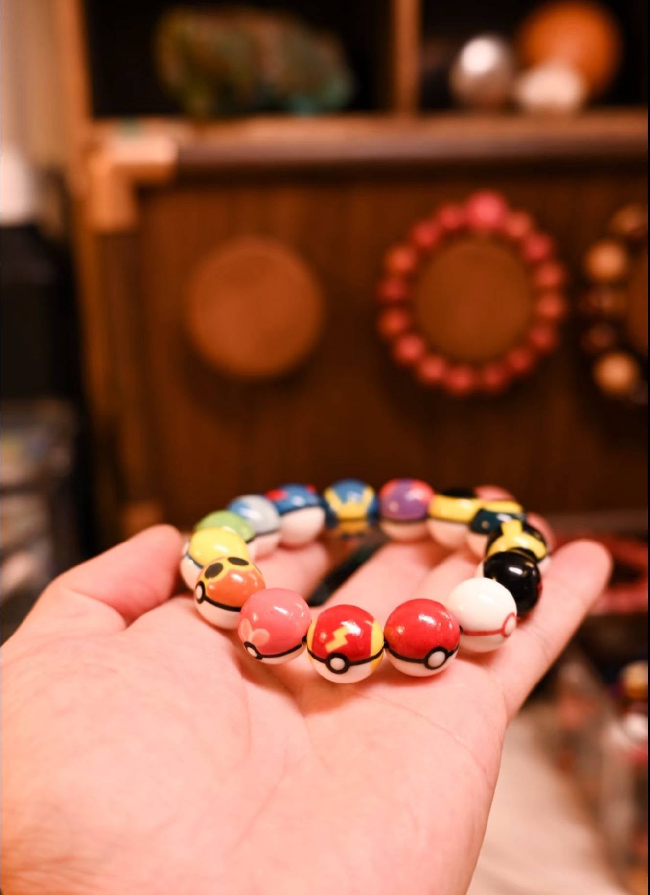 Mixed Poké Ball Bead Bracelet