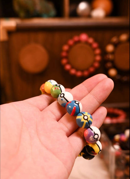 Mixed Poké Ball Bead Bracelet