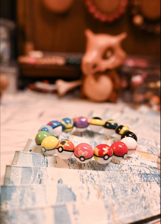 Mixed Poké Ball Bead Bracelet