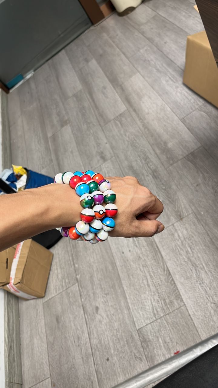 Mixed Poké Ball Bead Bracelet